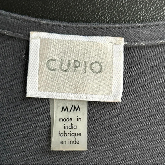 Women’s Medium Embroidered Tunic Top Gray Long Sleeve V Neck Beaded Boho Fairy - Picture 12 of 13